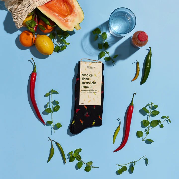 socks that provide meals chili peppers 2