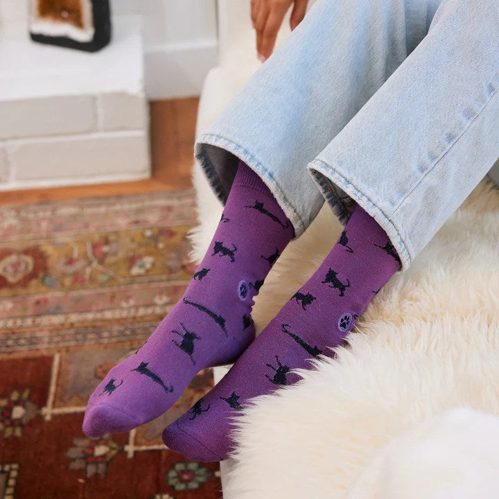 socks that save cats purple model