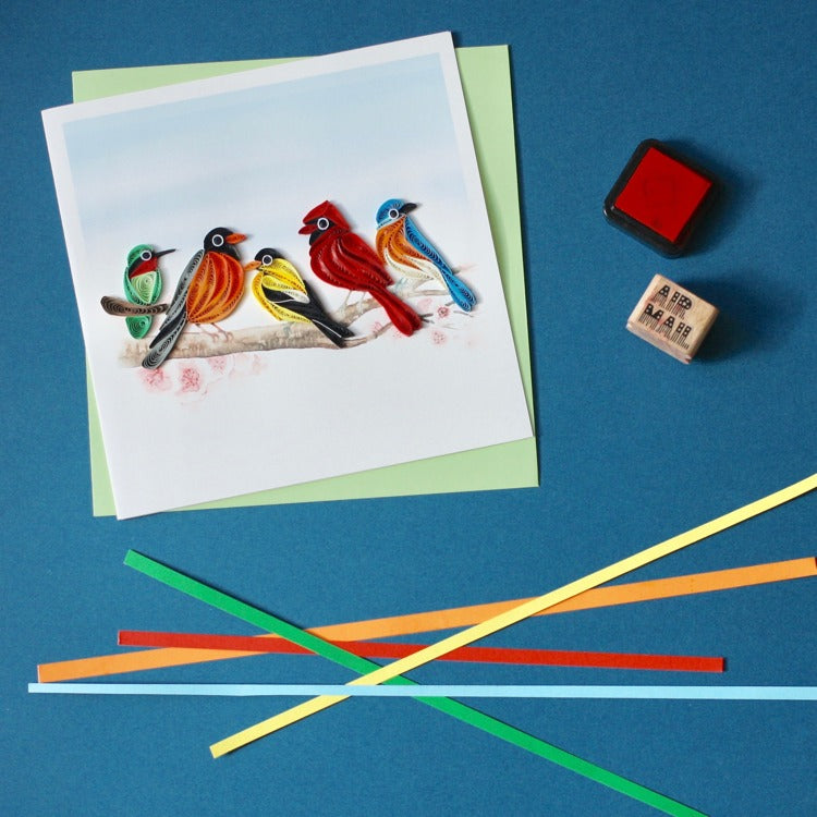 songbird quilling card styled