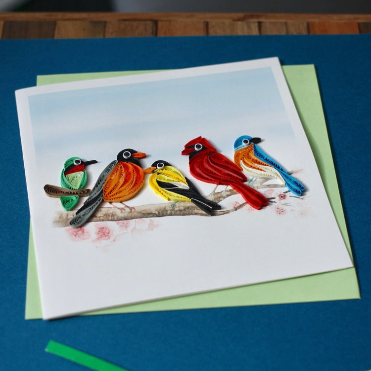 songbirds quiling card styled 1