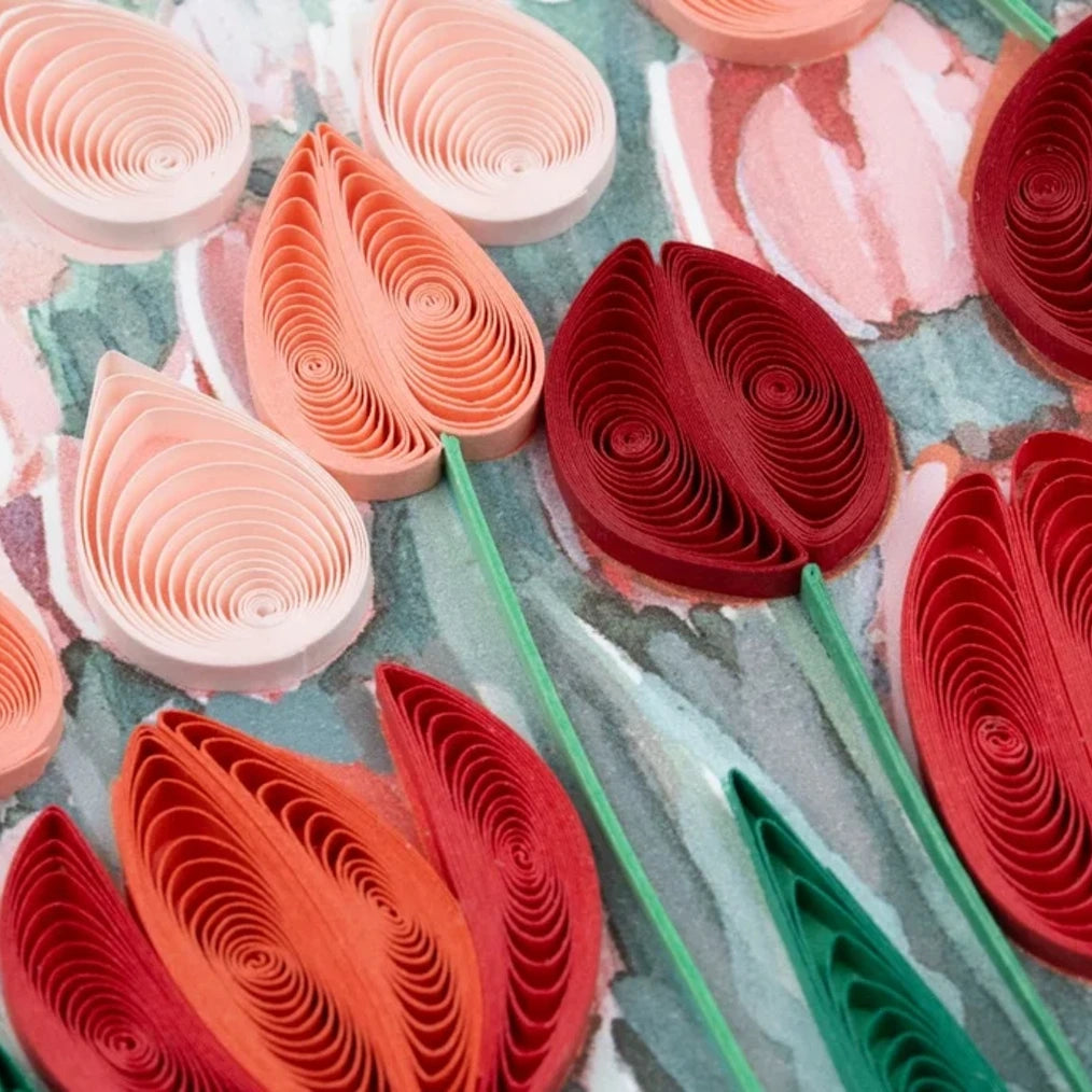 Tulip Field Quilling Card