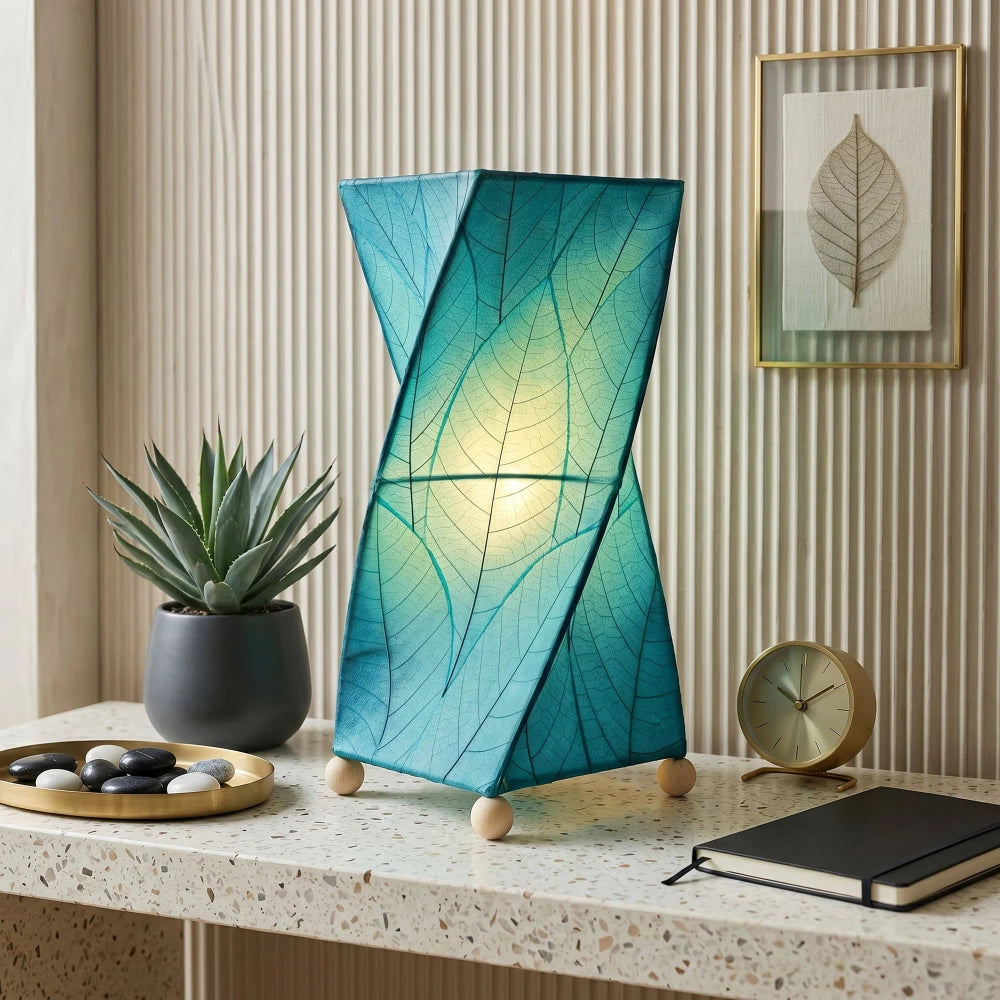 Twist Table Leaf Lamp - Blue
