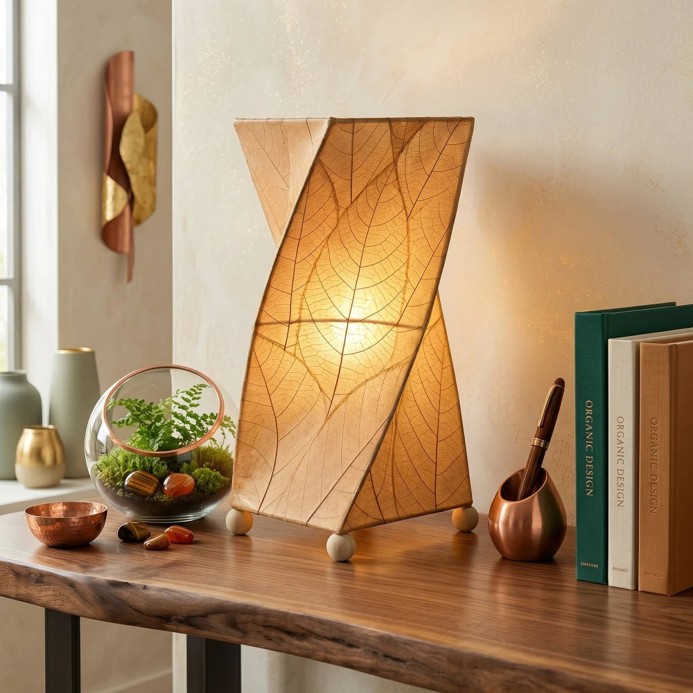 Twist Table Leaf Lamp - Natural - est. ship 6/2026