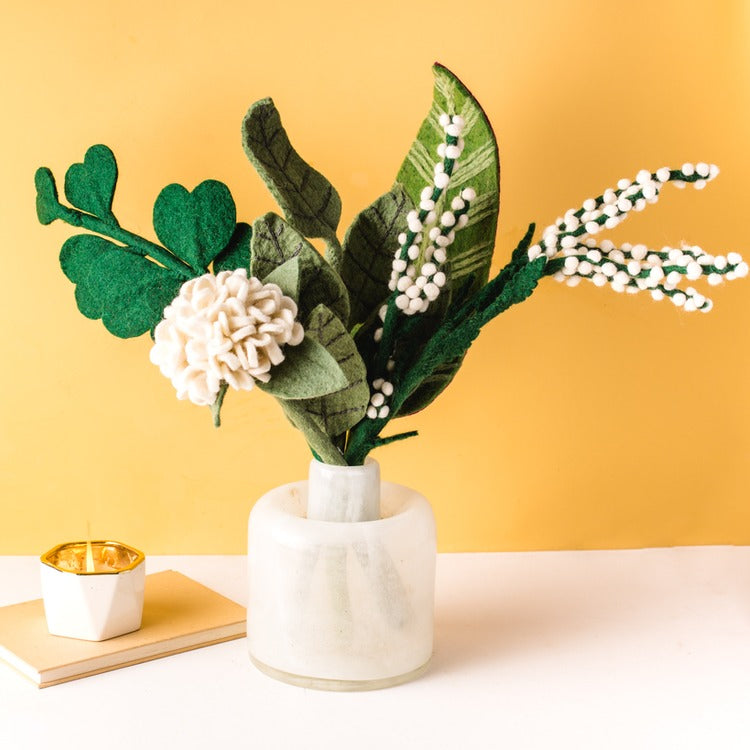 Verdant Meadow Felt Flower Bouquet