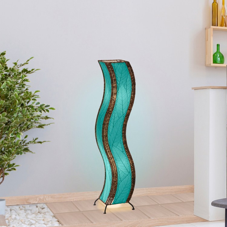 wave large floor lamp blue styled