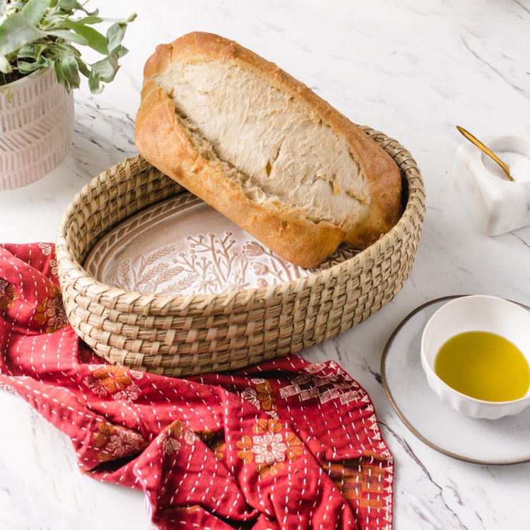 wildflower bread warmer basket styled new