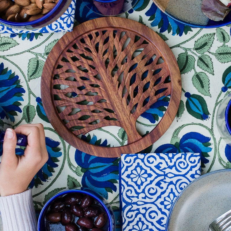 wood tree trivet