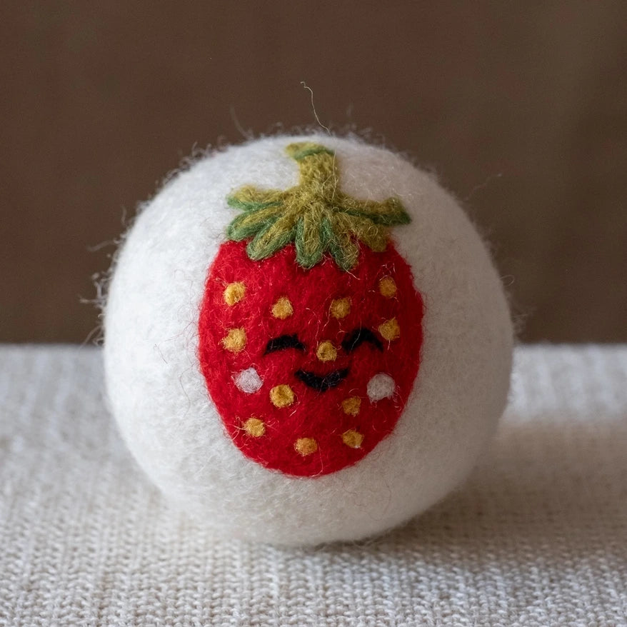 Eco Wool Dryer Ball - Strawberry