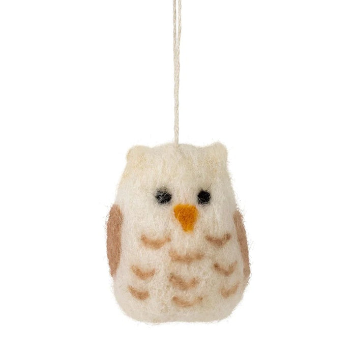 wool owl ornament