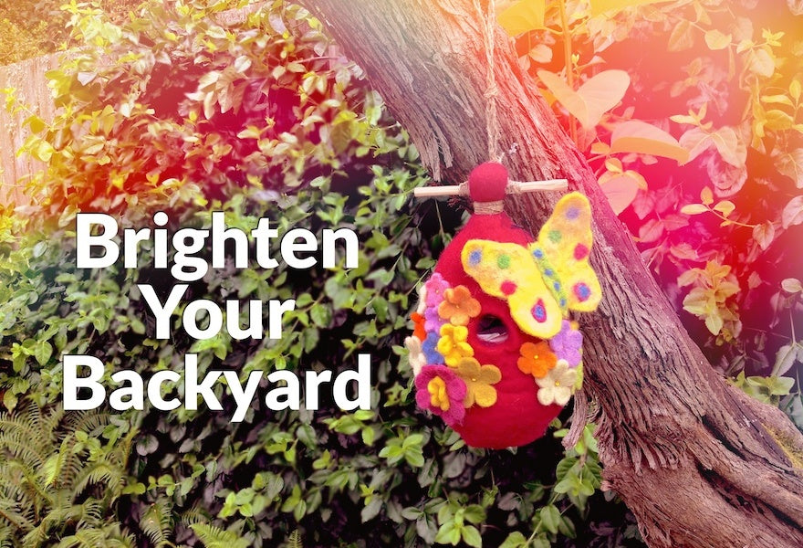 Felt Birdhouses: Brighten your Backyard