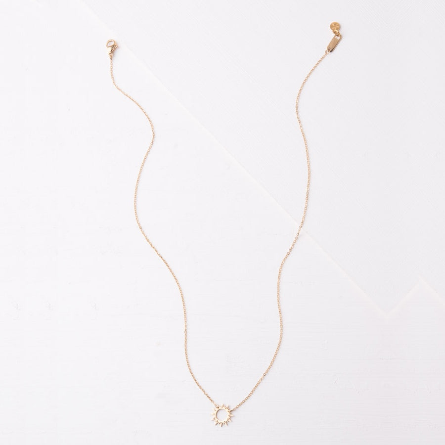 Mallory Sun Necklace Gold