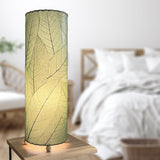 24 Inch Cocoa Leaf Cylinder Table Lamp Green 1