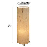 24 Inch Cocoa Leaf Cylinder Table Lamp Natural 2