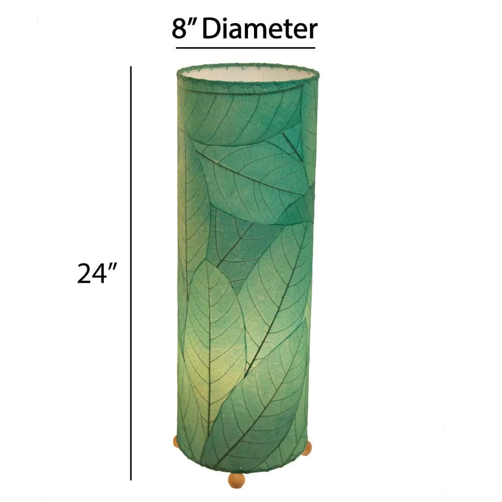 Cocoa Leaf Cylinder Leaf Lamp 24" - Sea Blue - est. ship 6/2026