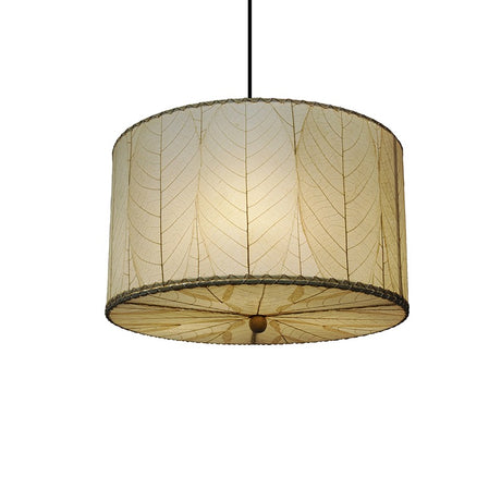 cocoa leaf drum pendant lamp small natural