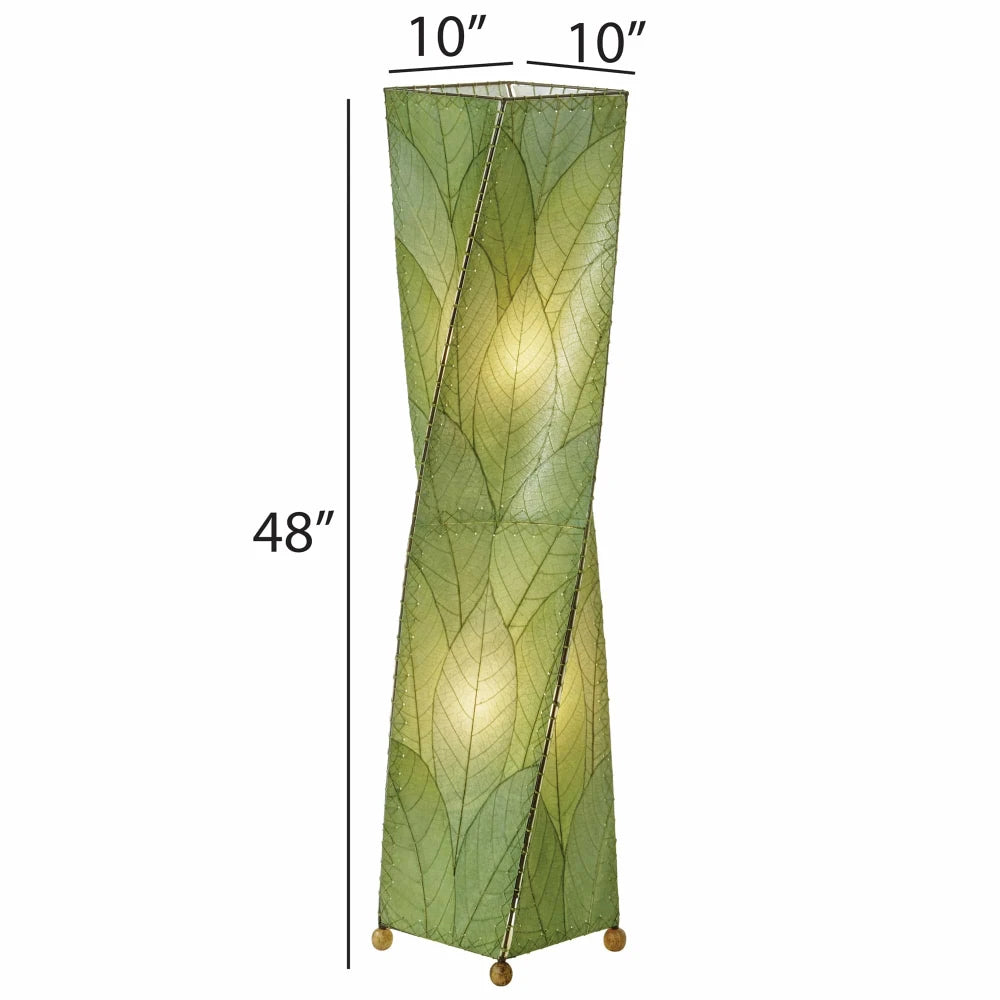 Large Twist Floor Leaf Lamp - Green - est. ship 5/2026