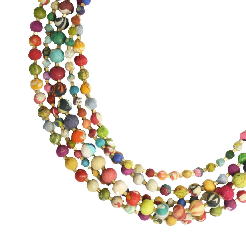 kantha intertwining necklace detail