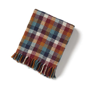 Serrv Aaram plaid rethread throw blanket with a woven plaid pattern, perfect for cozying up on the sofa or bed.
