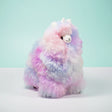 Soft pastel alpaca fur Llamacorn plush toy by Blossom Inspirations featuring a cute llama with unicorn horns and fluffy texture.