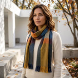 Alpaca Plaid Scarf Iridescent