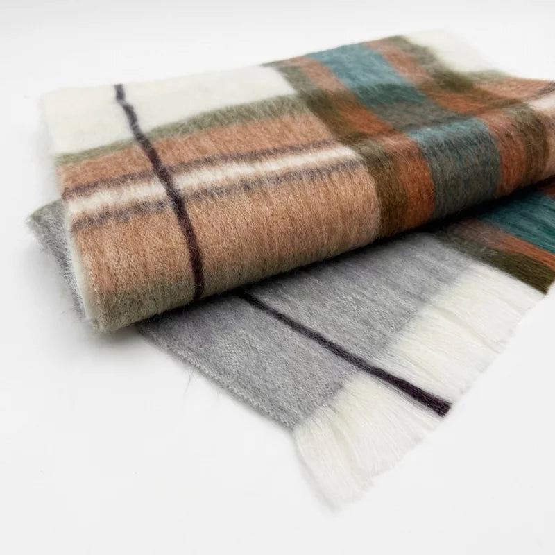Alpaca Tartan Scarf Aspen