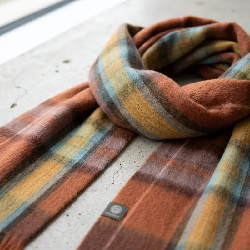 Alpaca Tartan Scarf Autumn