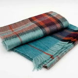 Alpaca Tartan Scarf Mariner