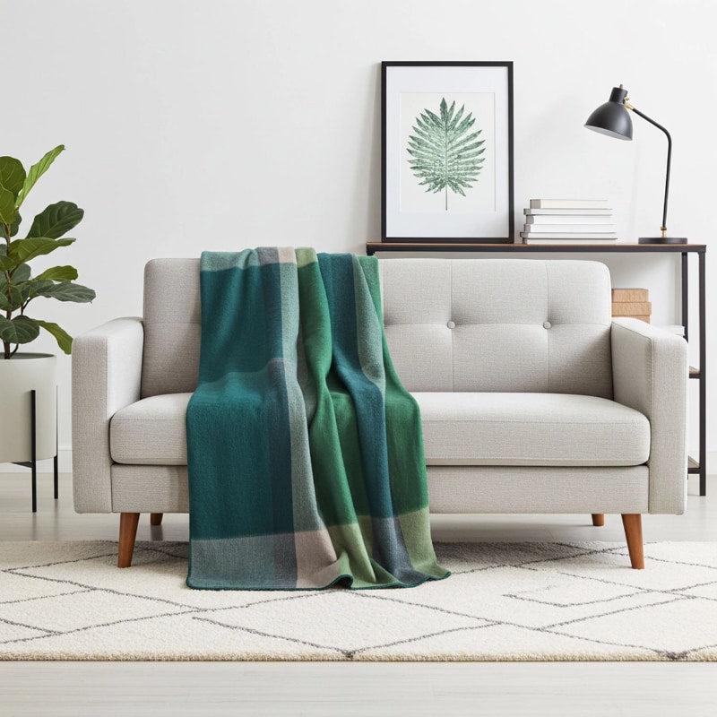 Shupaca Alpaca Throw Alpine in soft, cozy fabric with a stylish pattern, perfect for adding warmth and elegance to your space.