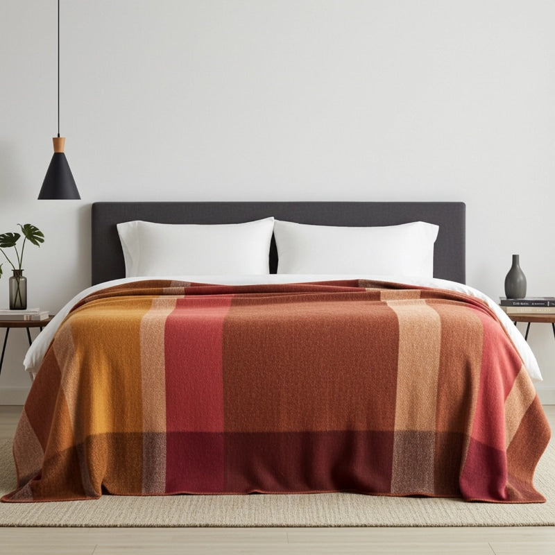 Soft amber alpaca throw blanket by Shupaca, showcasing cozy, plush fabric and elegant woven texture for warm comfort.