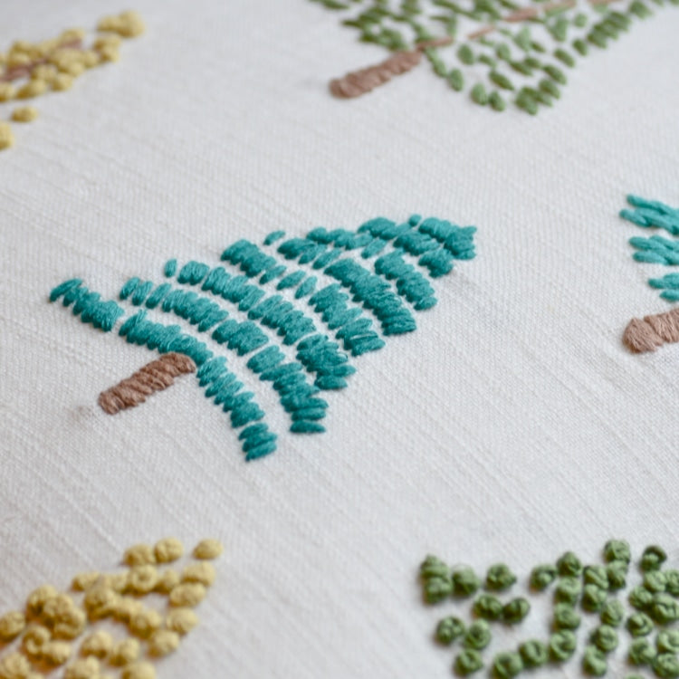Alpine Trees Pillow Close Up