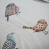 Aviary Birds Pillow Cream Close Up