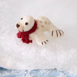 Baby Seal with Red Scarf Ornament