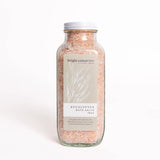 Bright Endeavors eucalyptus bath salts in a 16 oz jar, showcasing natural, aromatic bath salt crystals for relaxing soaks.