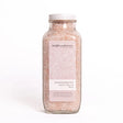 Bright Endeavors peppermint bath salts in a 16 oz container, showcasing aromatic mineral crystals for soothing, relaxing bath experiences.