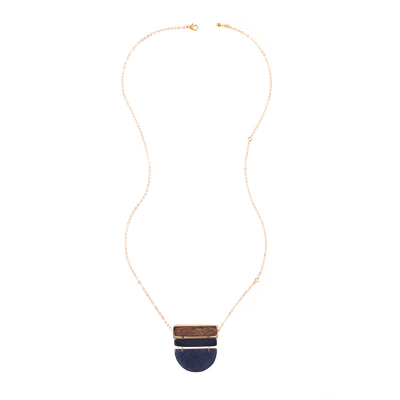 Elegant estate blue necklace from the Faire Collection featuring intricate design and vibrant blue gemstone accents.