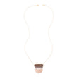 Elegant Belgrano Necklace in sand color featuring layered gold-tone chains, from Faire Collection.