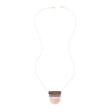 Elegant Belgrano Necklace in sand color featuring layered gold-tone chains, from Faire Collection.