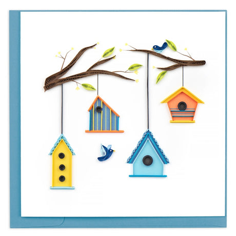 Birdhouse tree quilling card