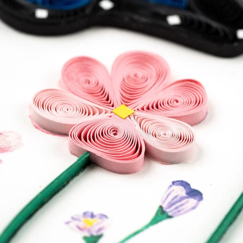 Birthday Flowers & Butterflies Quilling Card 2