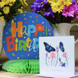 Birthday Flowers & Butterflies Quilling Card