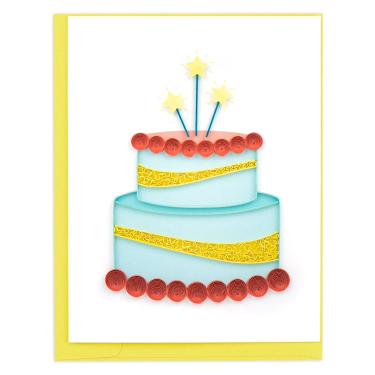 Colorful birthday quilling card set with intricate paper designs in a boxed package by Quilling Card.
