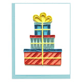 Colorful birthday quilling card with intricate paper designs in a boxed set by Quilling Card, perfect for celebrating special occasions.