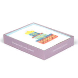 Set of beautifully crafted birthday quilling cards in a branded boxed collection, featuring intricate paper art designs.
