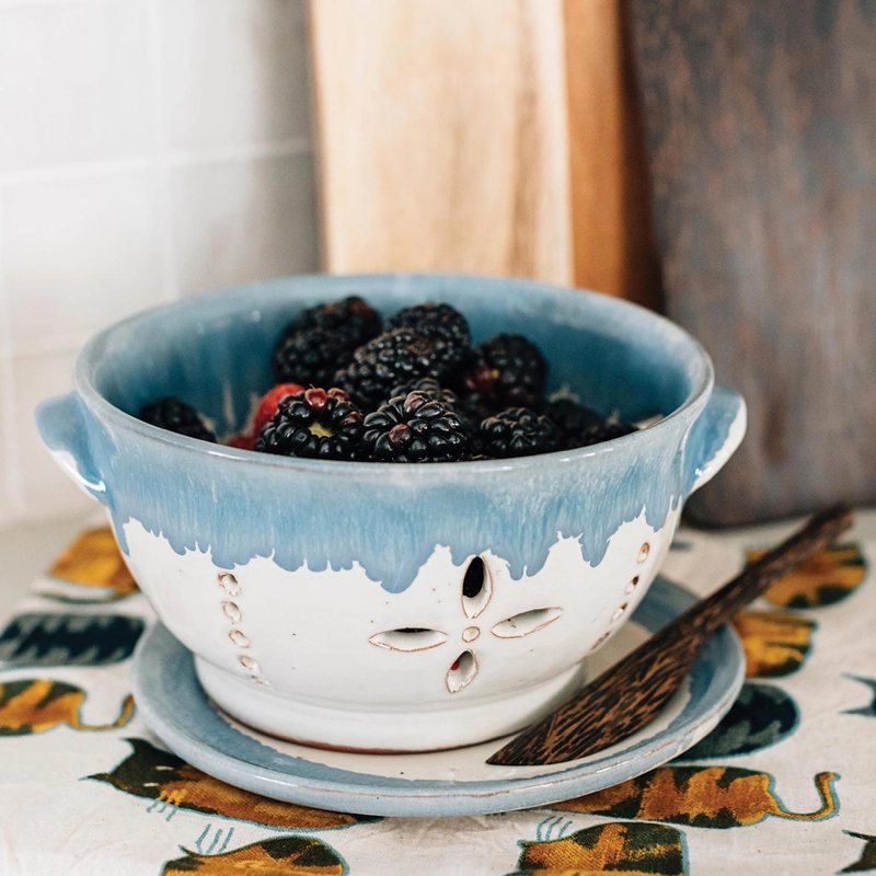 Blue Skies Berry Colander