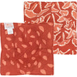 Ginkgo Rust bowl cozy showcasing warm, textured fabric design for protecting hands from hot bowls.