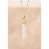 Brayden pendant necklace by Starfish Project featuring a mother of pearl pendant on a delicate chain.