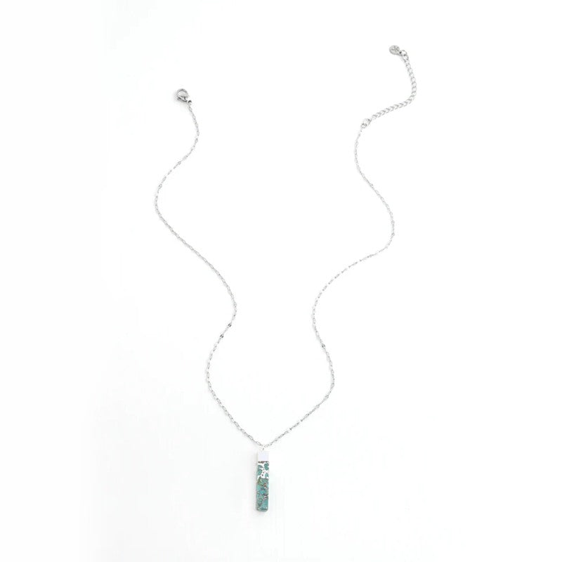Brayden Turquoise Necklace Silver 2