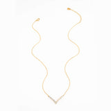 Brilliance V-Bar Chevron Zircon & Gold Necklace 3