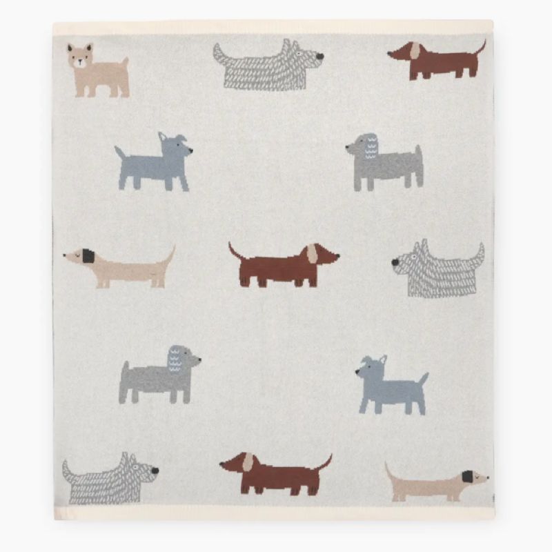 Viverano Buddy Dog baby blanket with soft fabric and dog pattern, perfect for infants and young children.