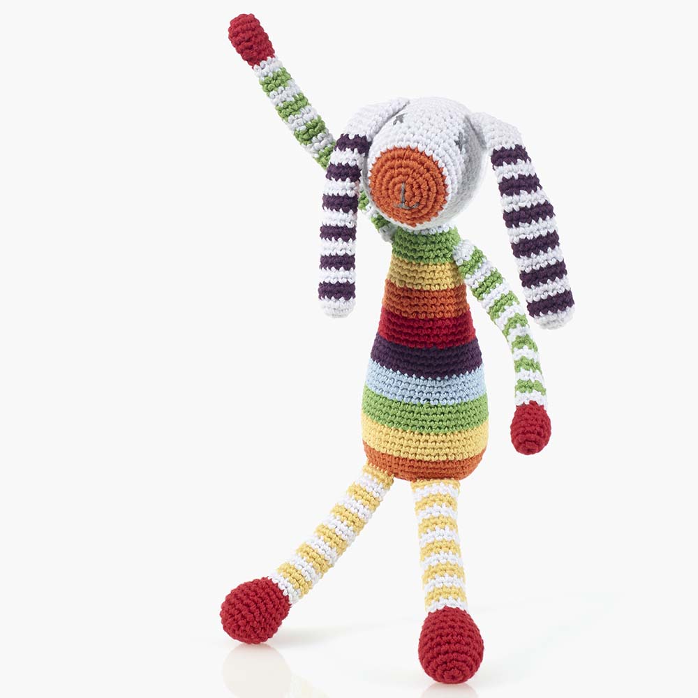 bunny-rainbow rattle